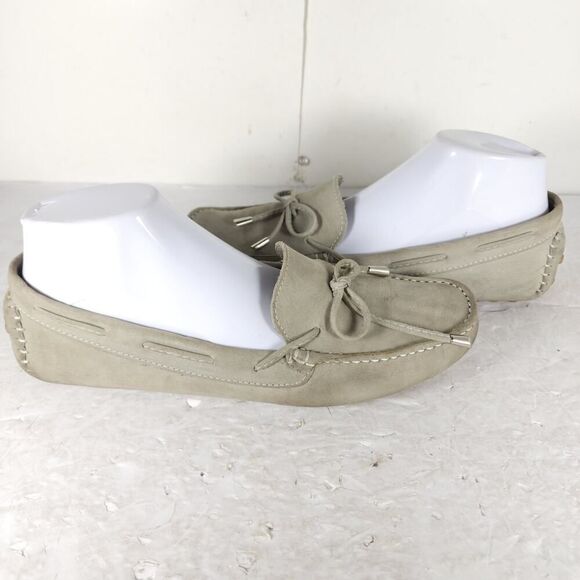 Mercanti Fiorentini Women's US11B Gray Suede Bow Flat Driving Loafer Shoes - Picture 8 of 16